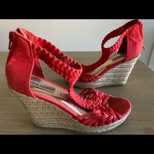 Steve Madden Red Wedges size 6.5
